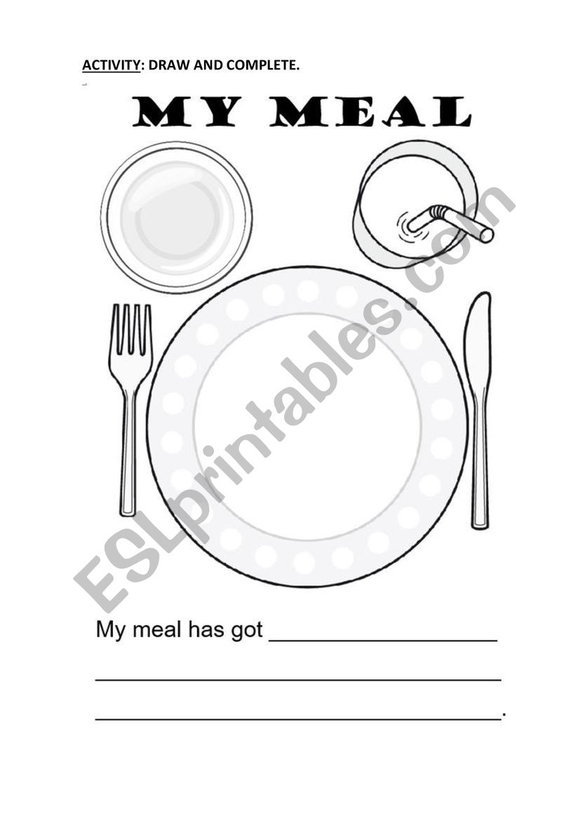 MY MEAL worksheet