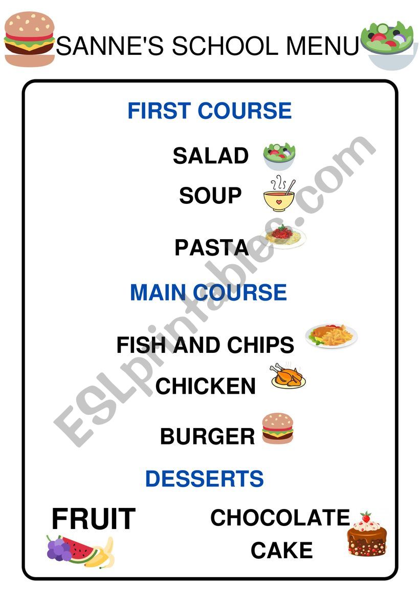 FOOD VOCABULARY PRACTICE worksheet