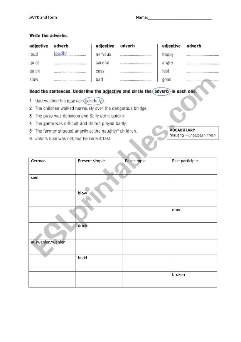 Show what you know worksheet