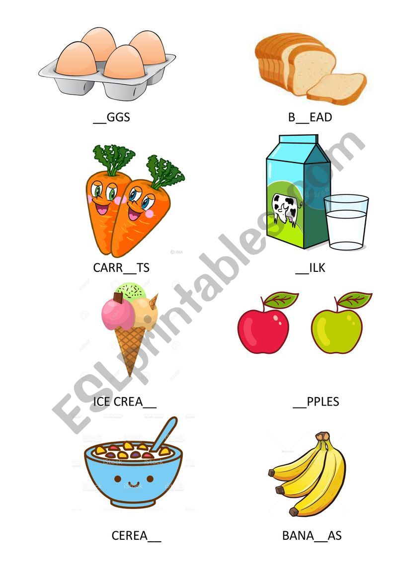 FOOD worksheet
