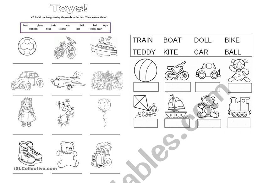toys worksheet