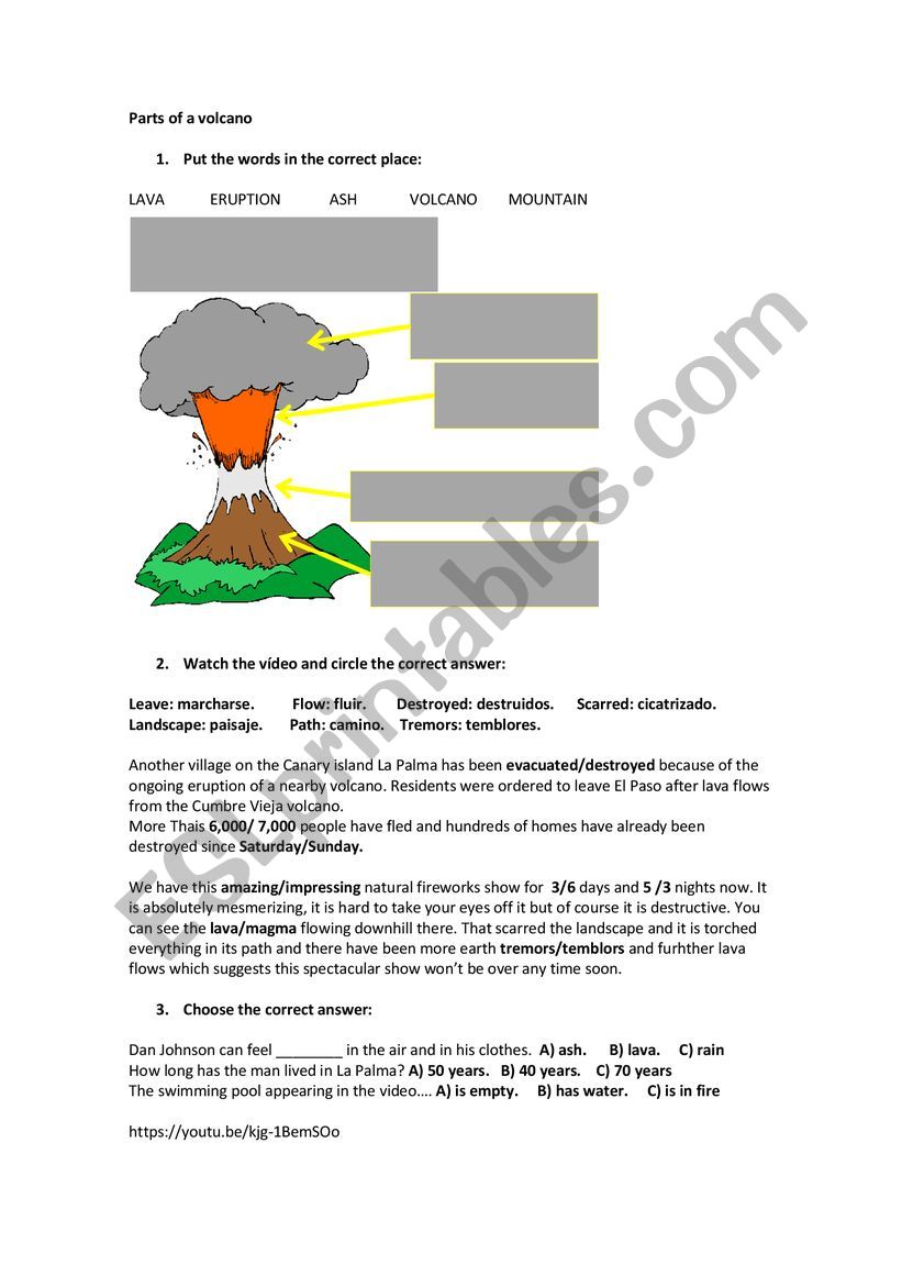 La Palma Volcano (video activity)