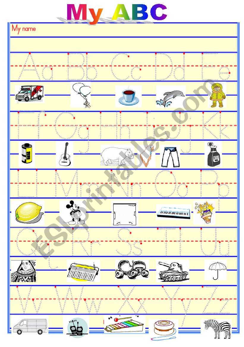 The ABC COGNATES worksheet