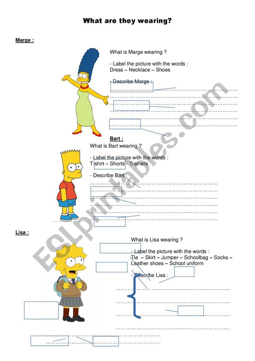 What are they wearing? - The Simpsons