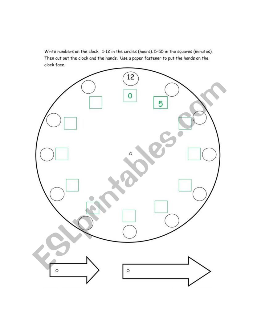 telling the time worksheet