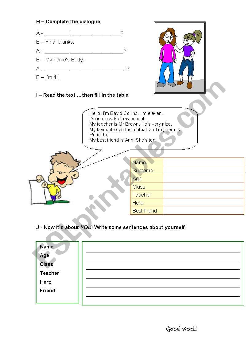 Test your English - 3rd page worksheet