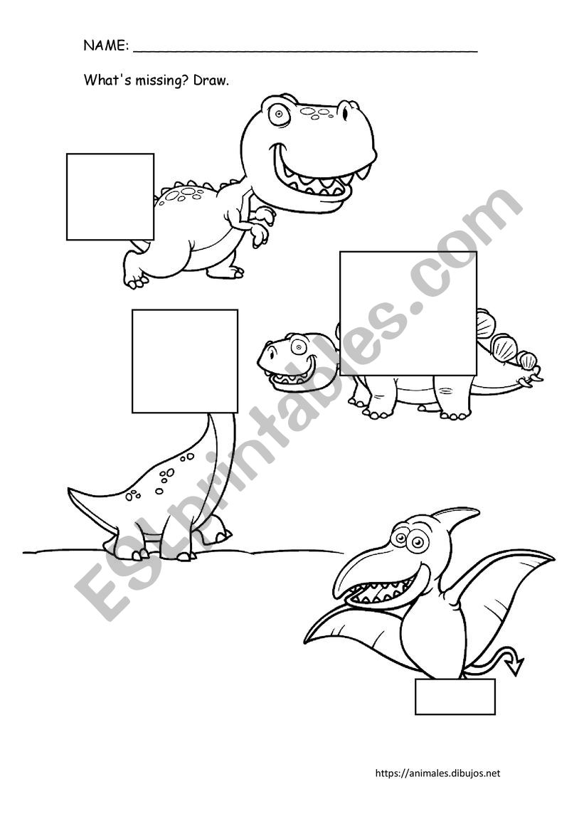 Dinosaur:What�s missing? worksheet