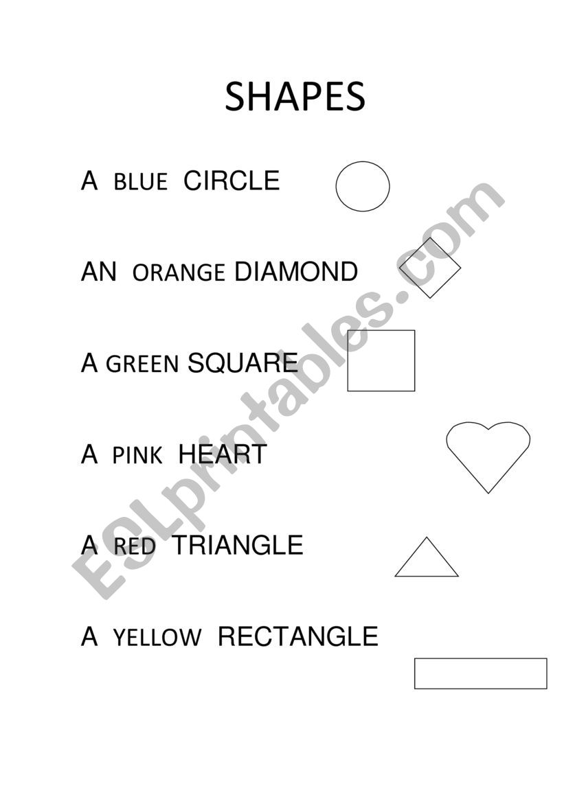 shapes worksheet