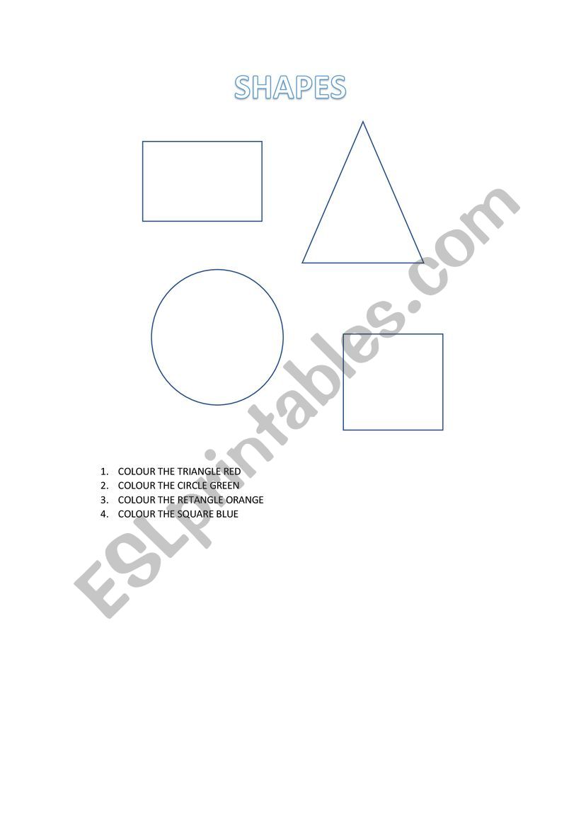 Shapes worksheet