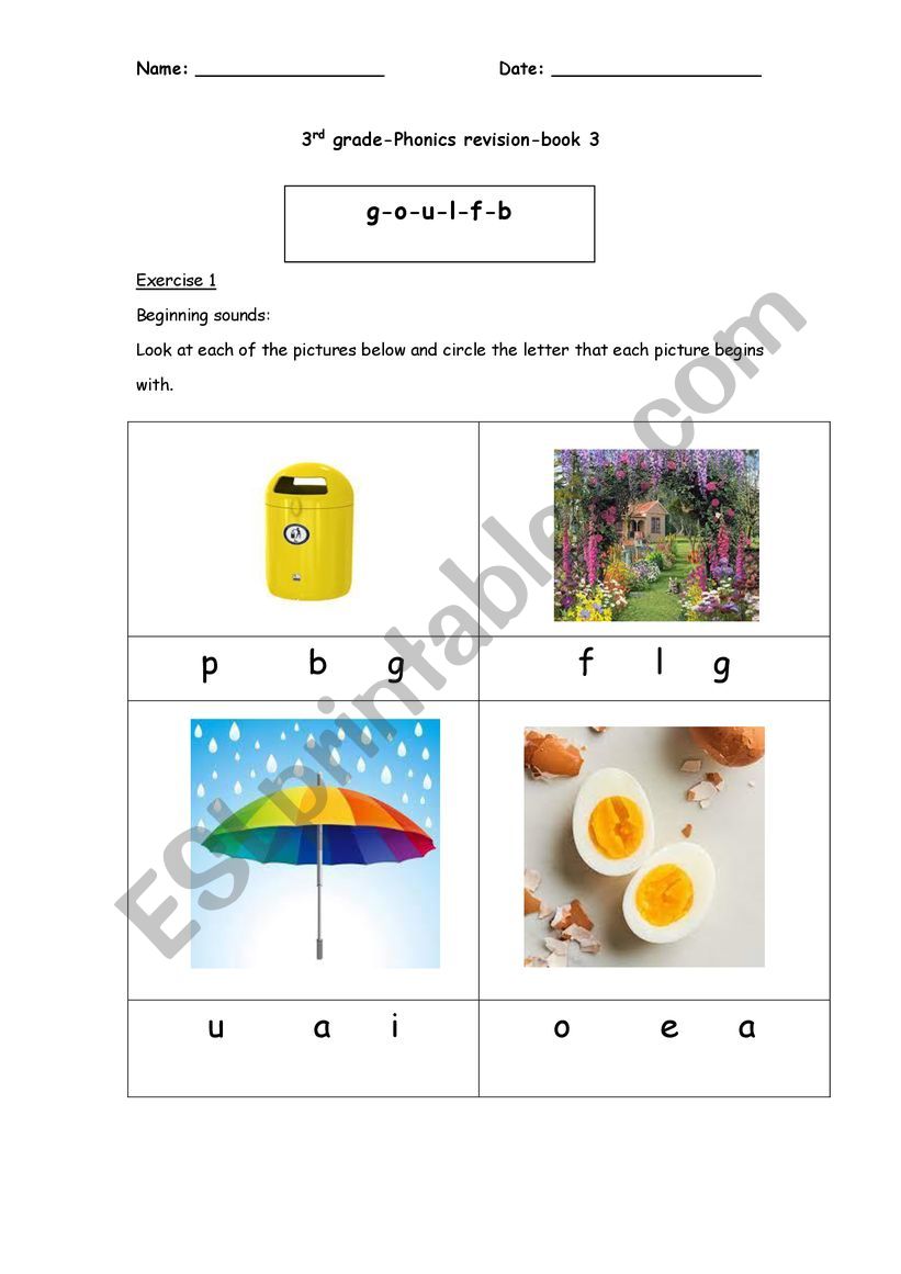Phonics-group 3 of sounds worksheet