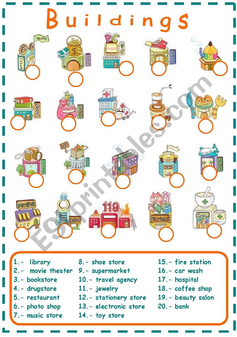 Buildings worksheet