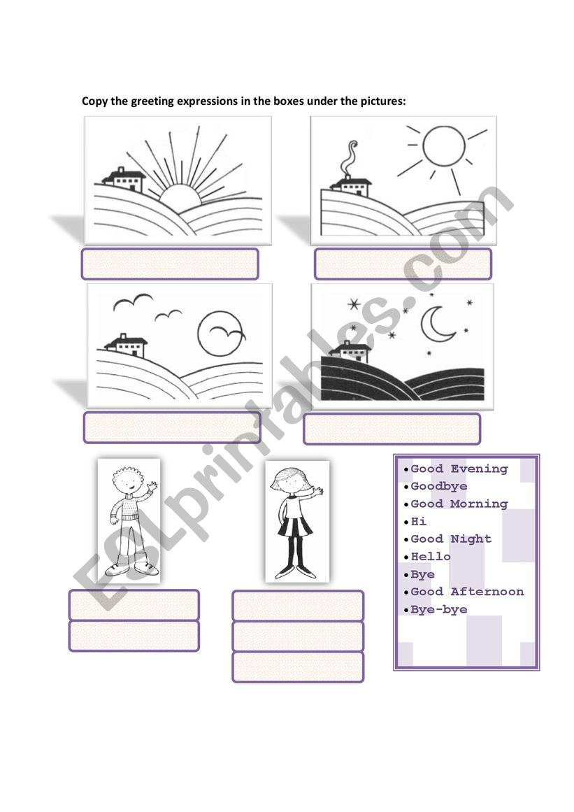 Greetings Fun Activity worksheet