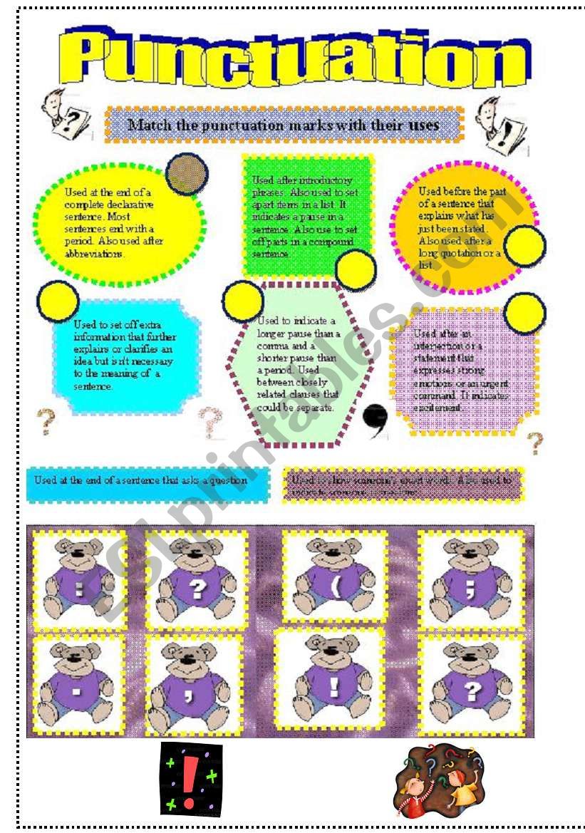 PUNCTUATION worksheet
