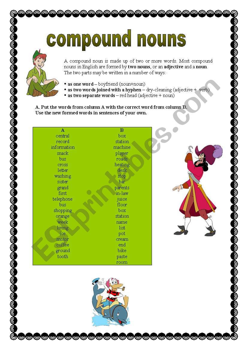 Compound nouns (07.09.08) worksheet