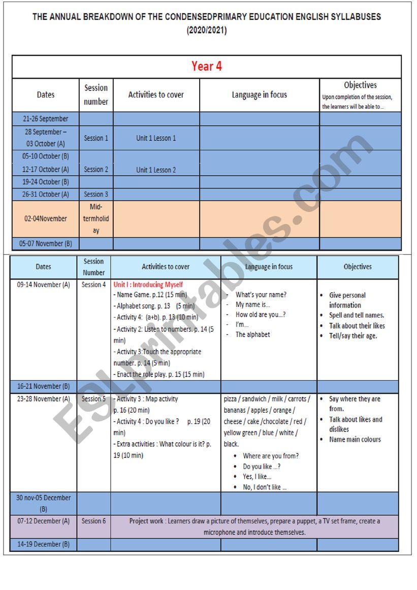 1st-year-catch-up worksheet