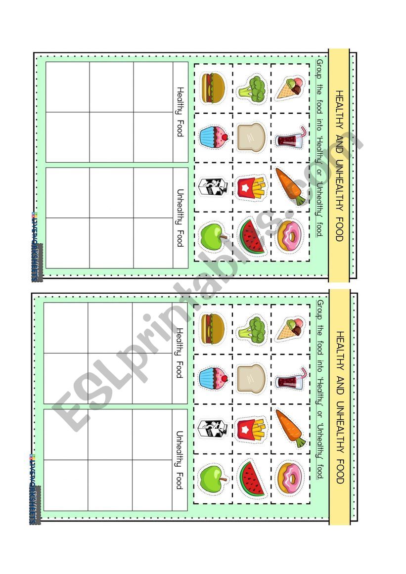 Healthy Food worksheet