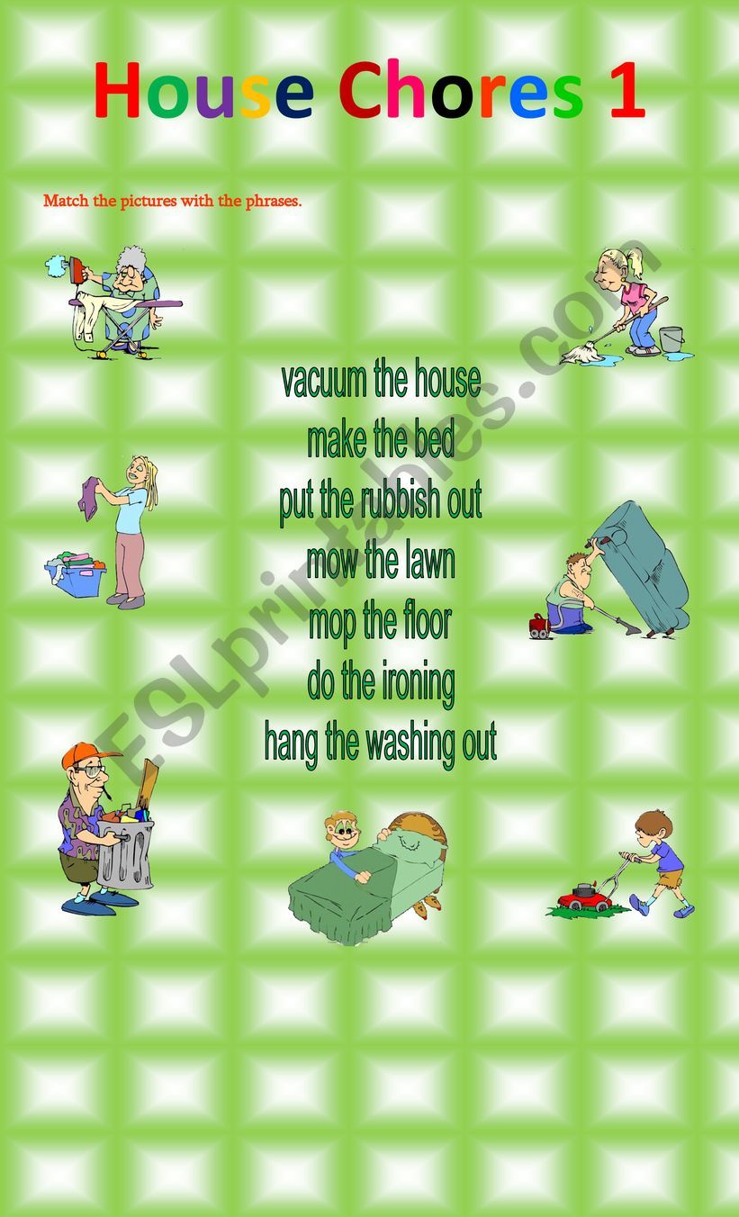 House Chores 1 worksheet