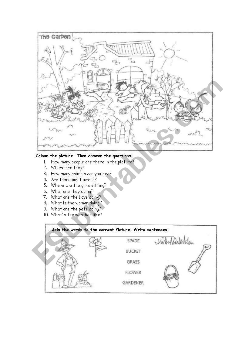 The garden worksheet