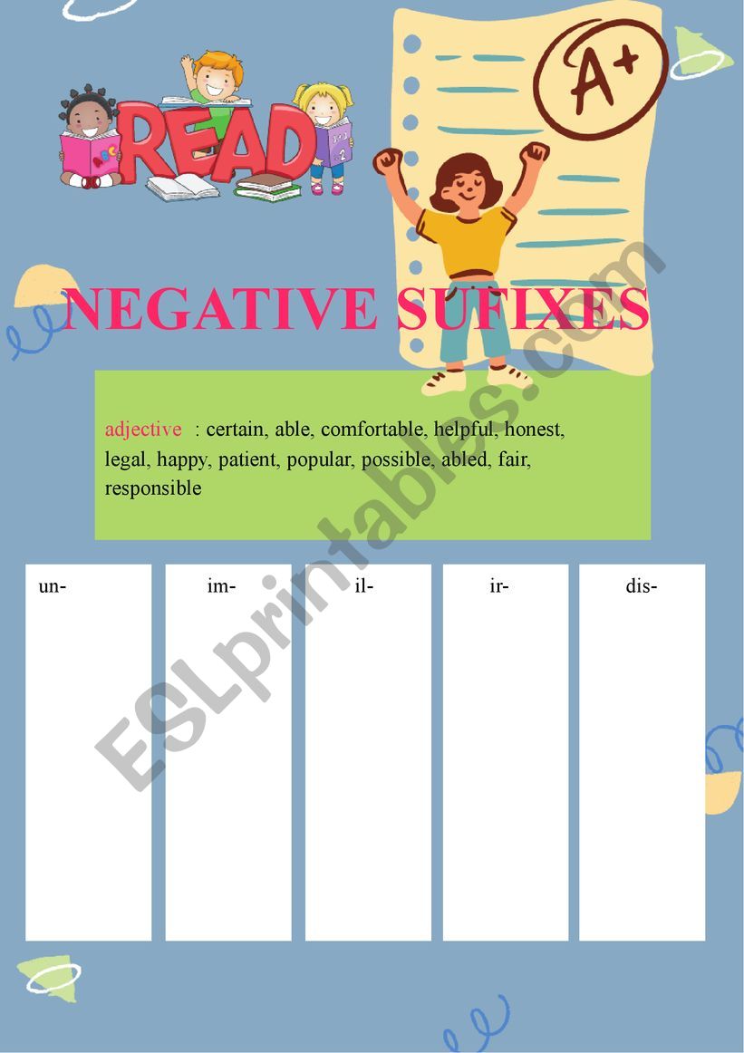 prefixes worksheet