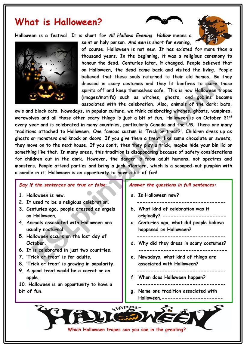 What is Halloween? worksheet