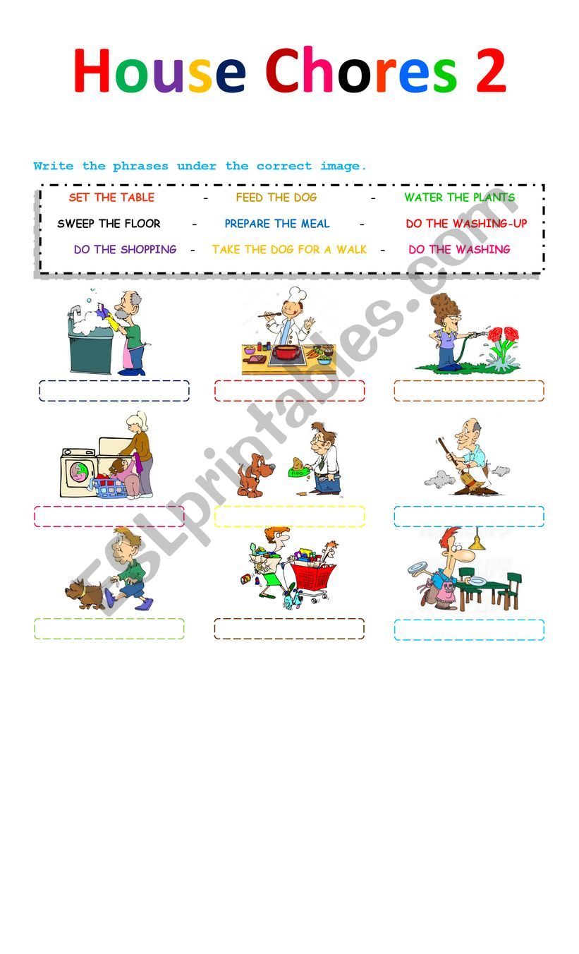 House Chores 2 worksheet