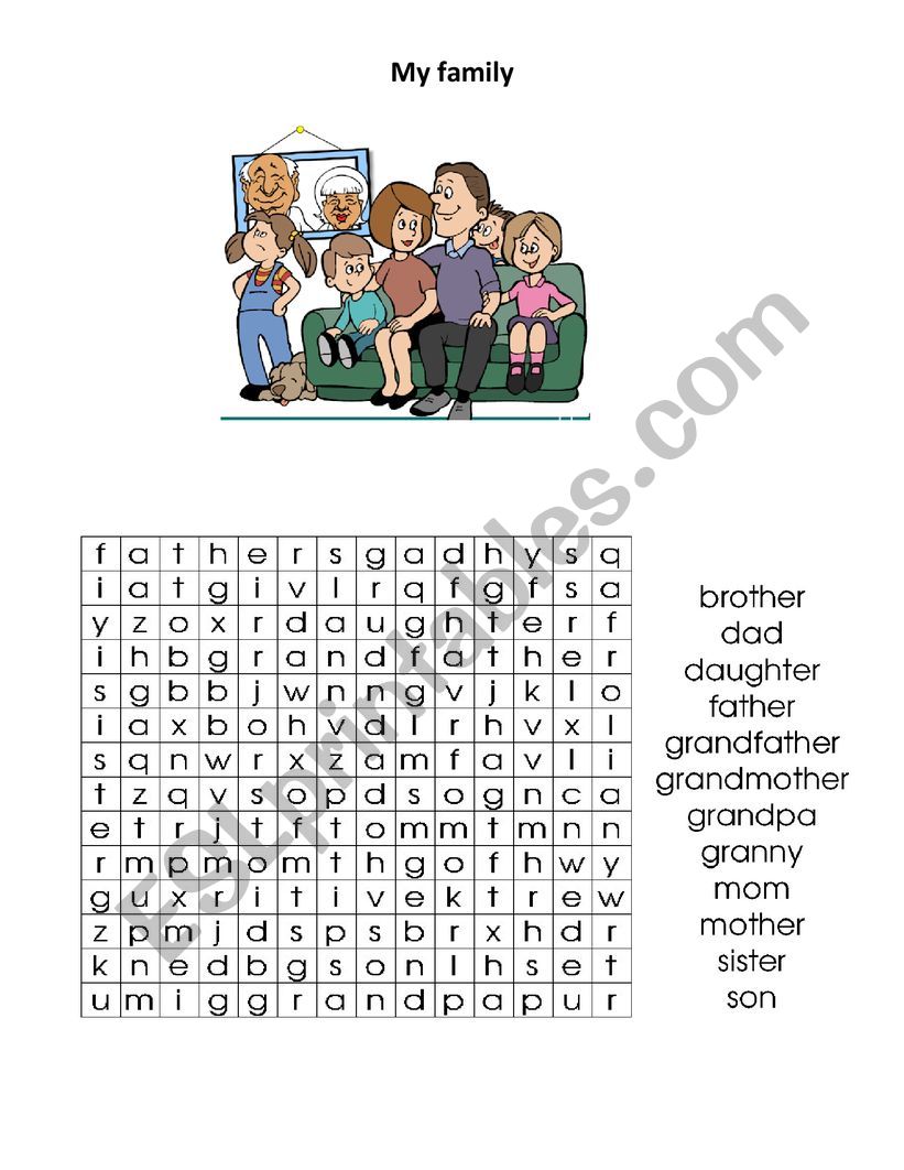 family worksheet