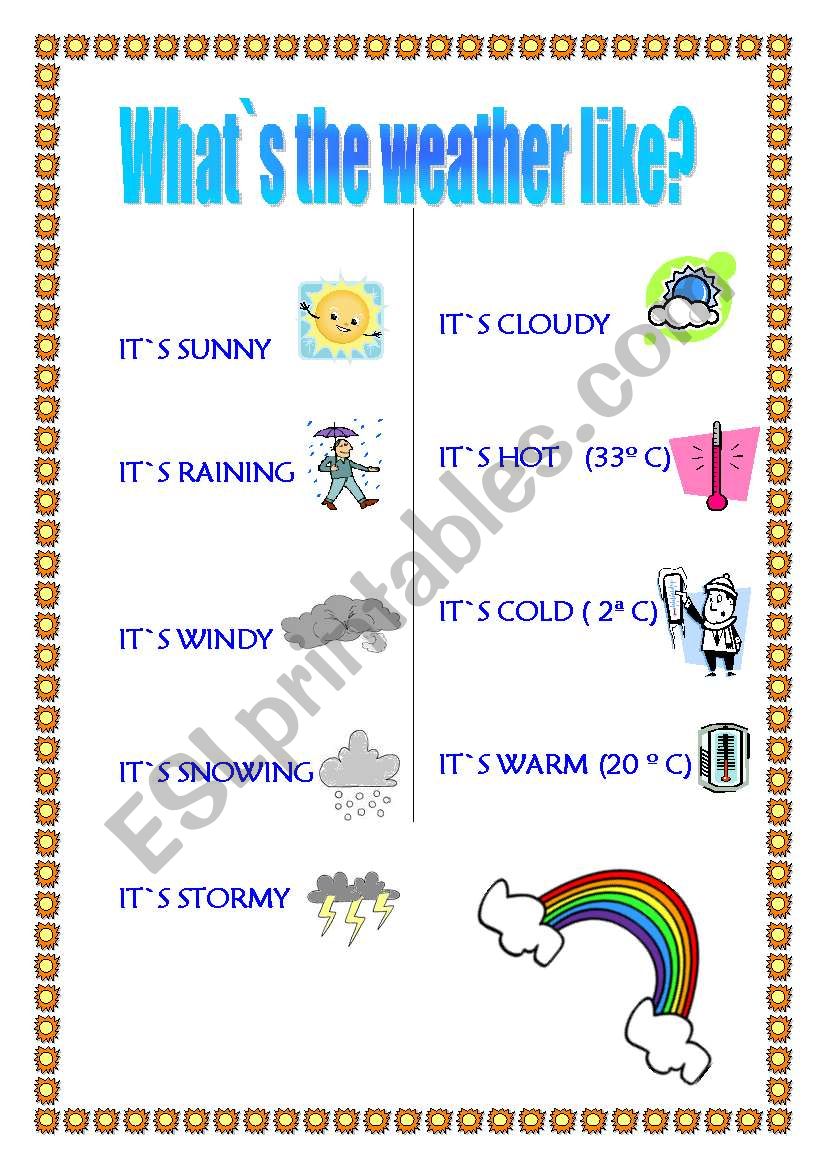 THE WEATHER worksheet