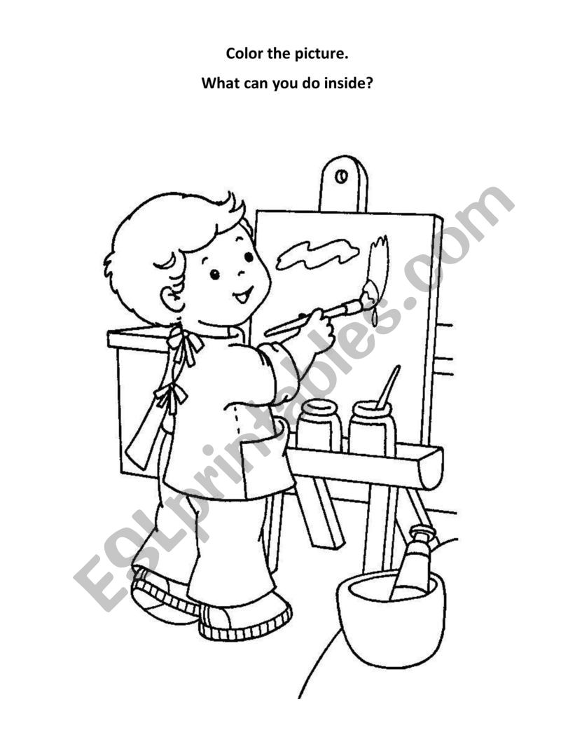 Inside - Outside coloring pages
