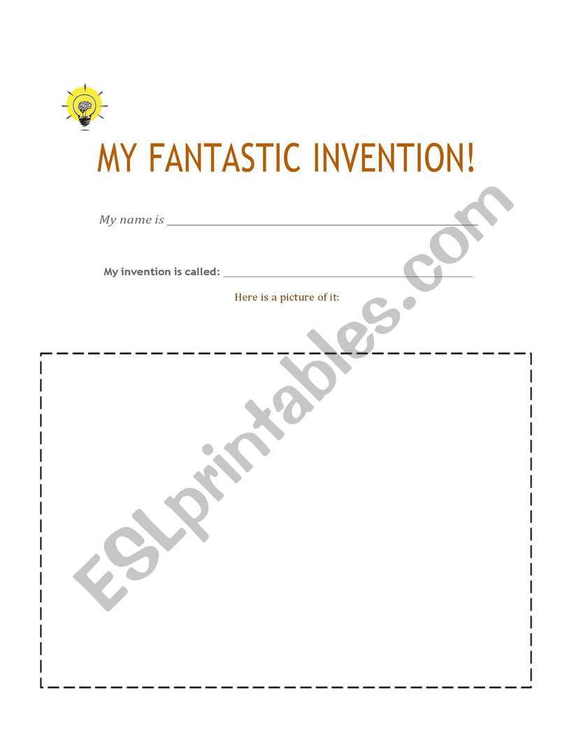 MY INVENTION worksheet