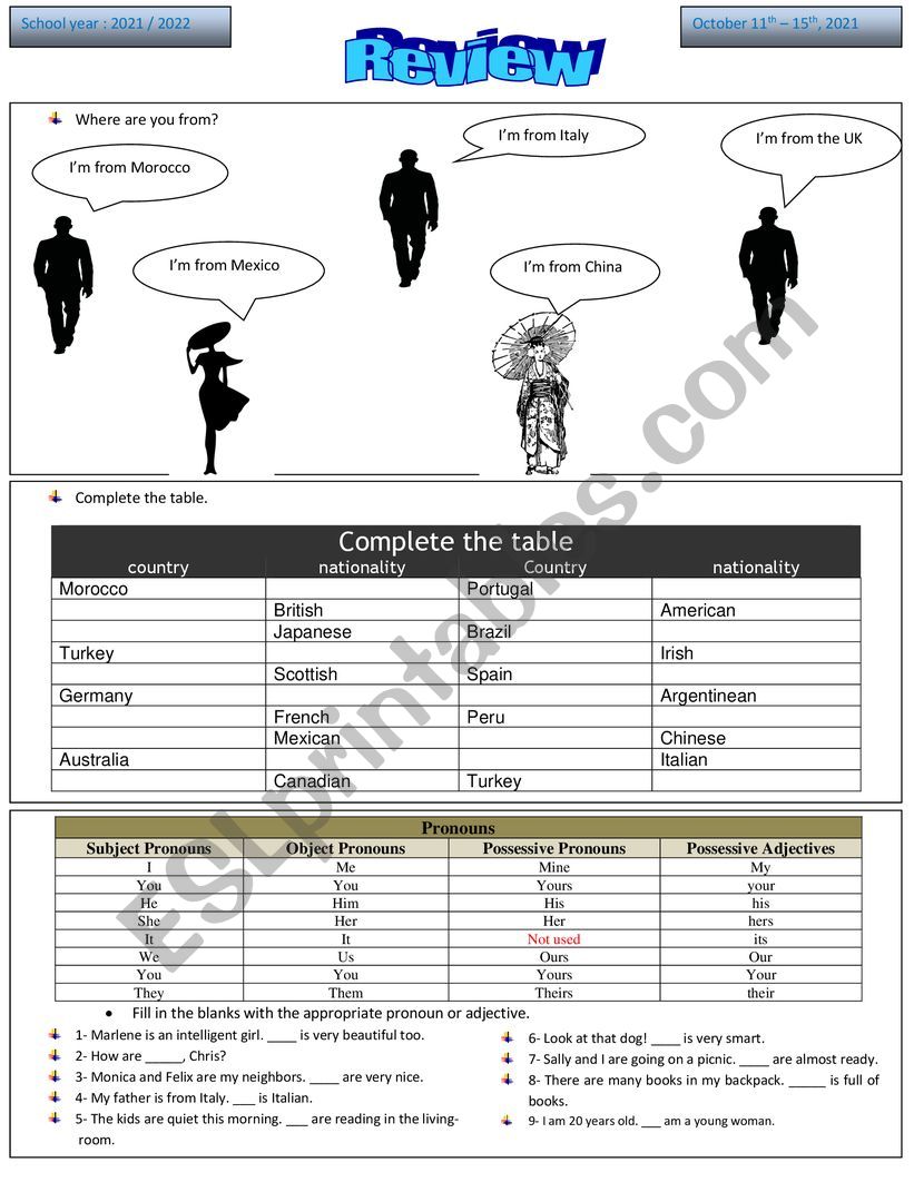 Review worksheet