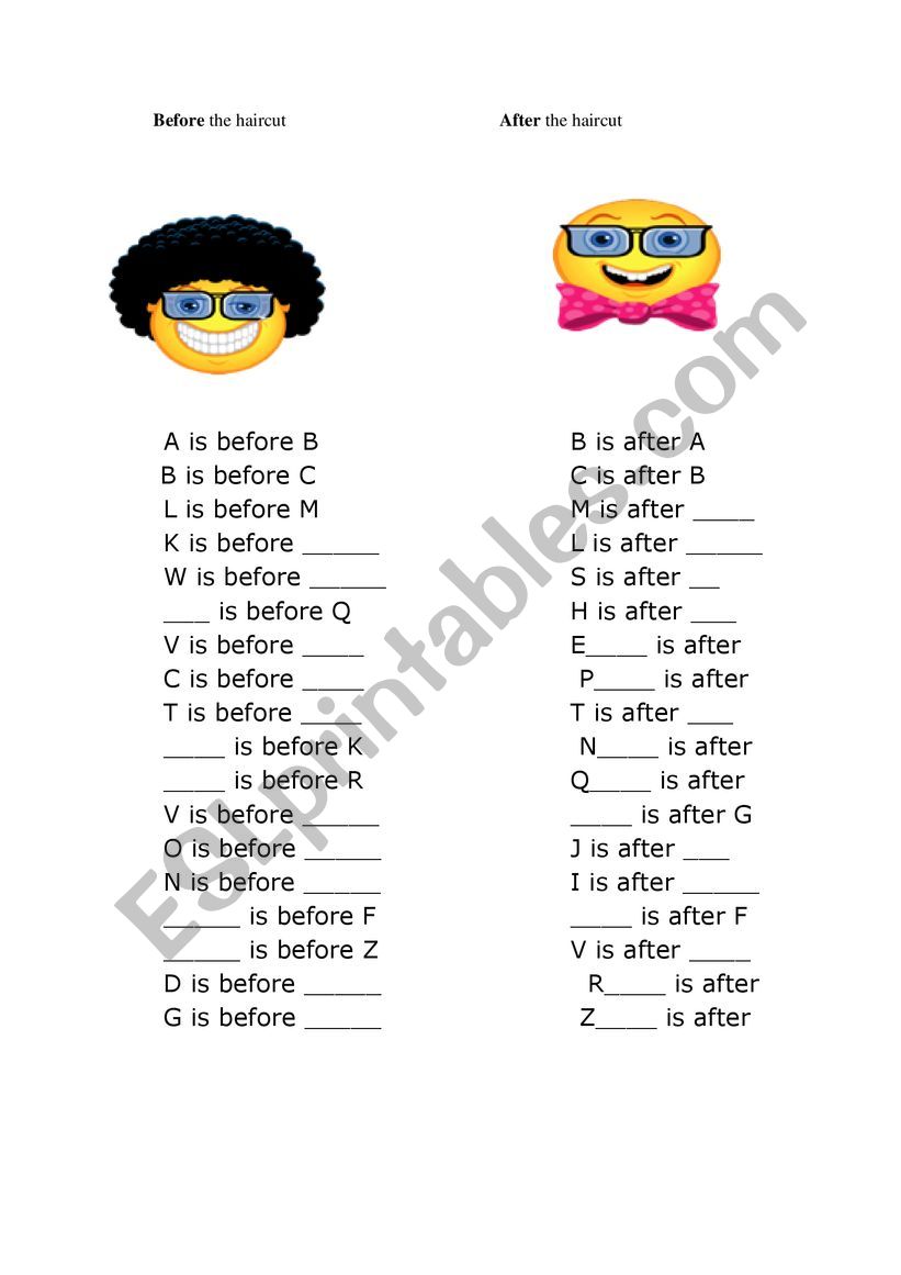 alphabetical order worksheet