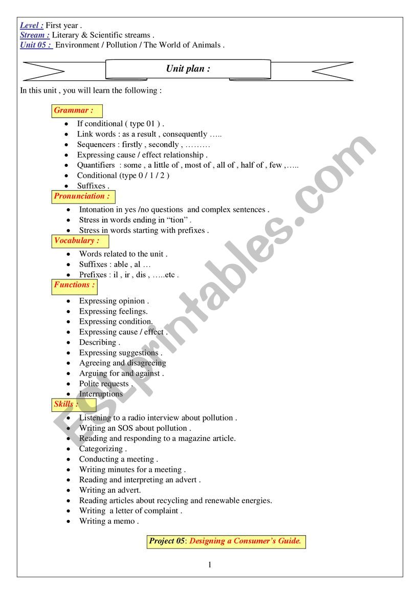 Back to Nature worksheet