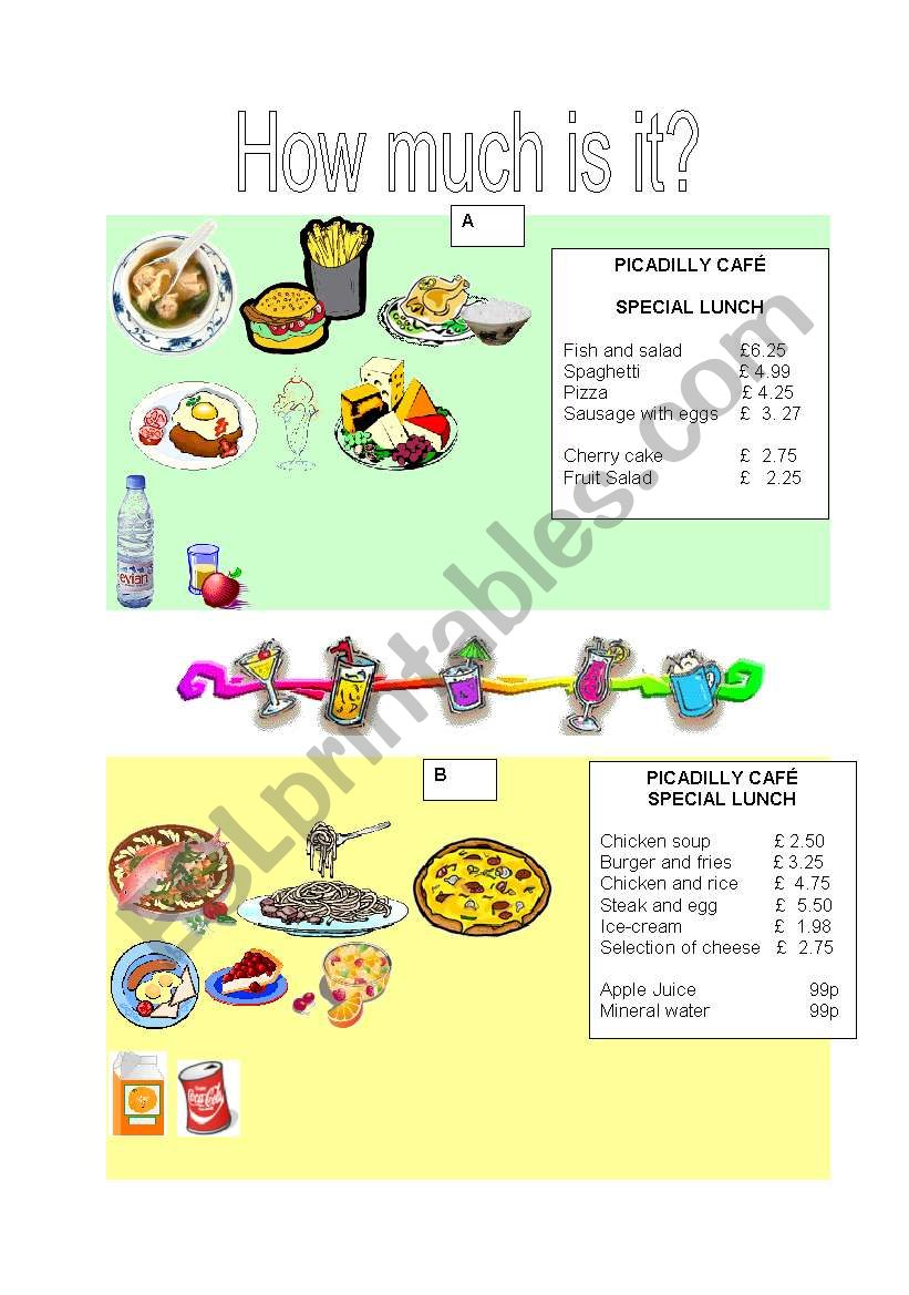 HOW MUCH IS IT? worksheet