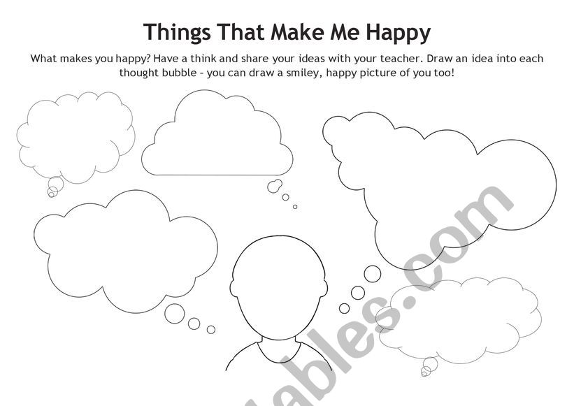 Things that make me happy worksheet