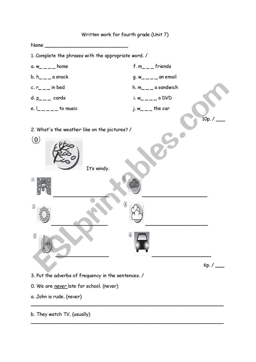 Test worksheet