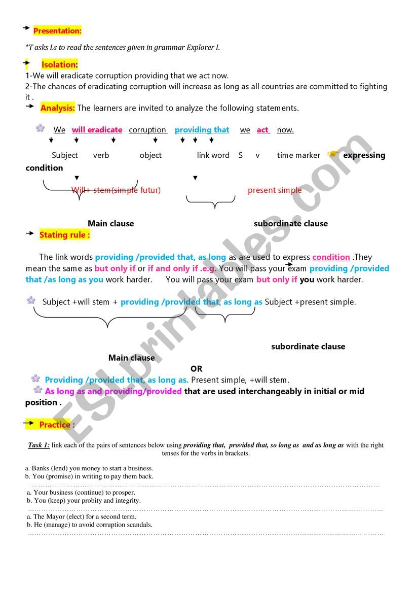 Ethics conditional worksheet