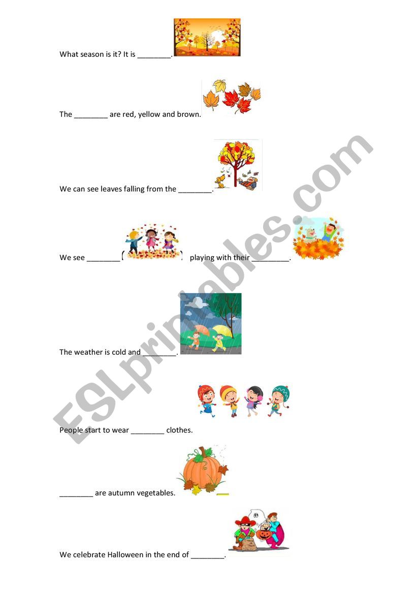 Autumn worksheet