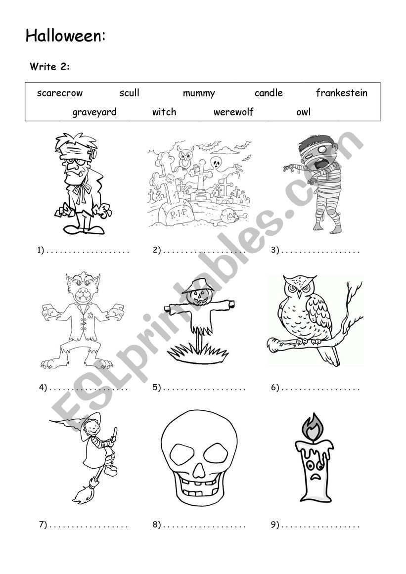 Halloween - Printable 2 worksheet