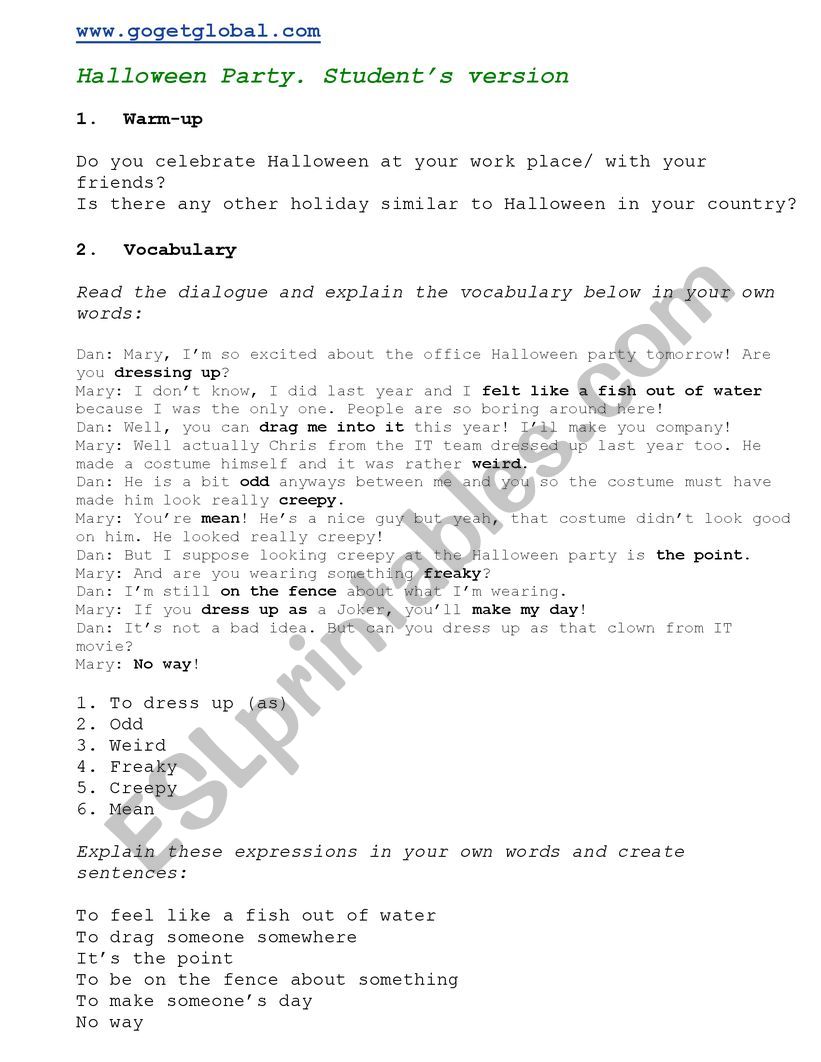 monster worksheet
