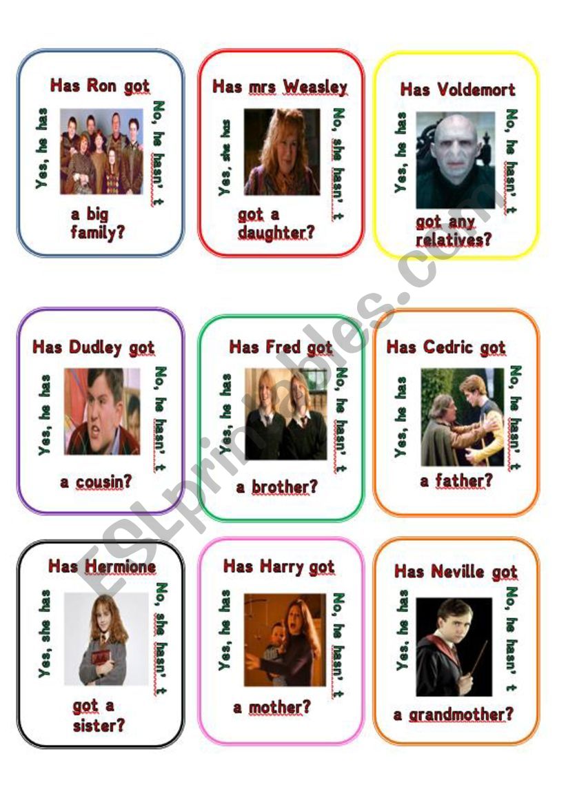 Go Fish Game - has got / Harry Potter theme