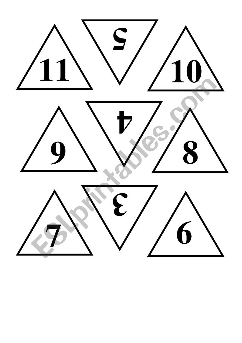 NumbersÃ¯Â¿Â½ Game worksheet