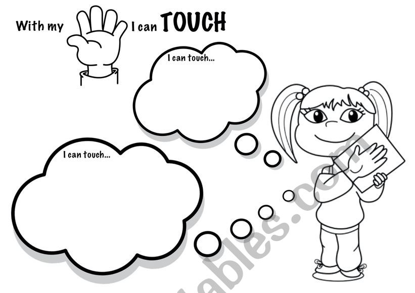 5 senses: touch worksheet
