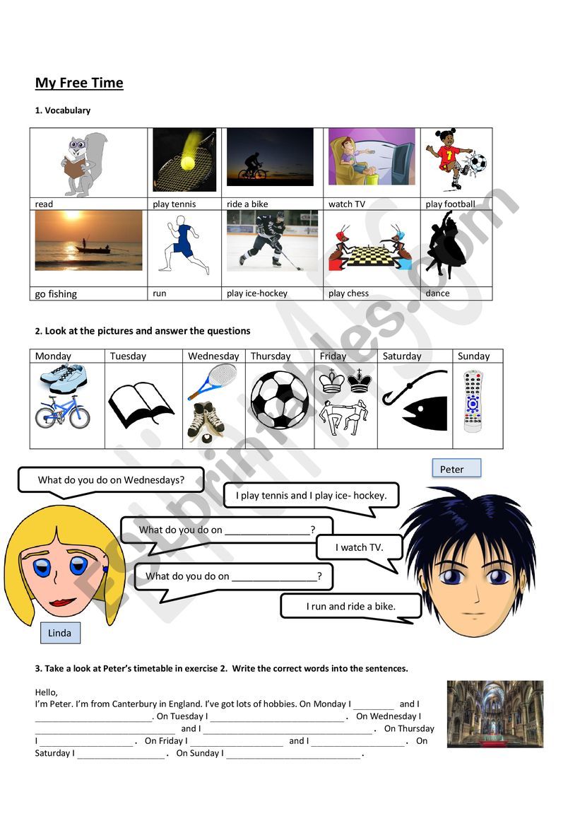 free time worksheet