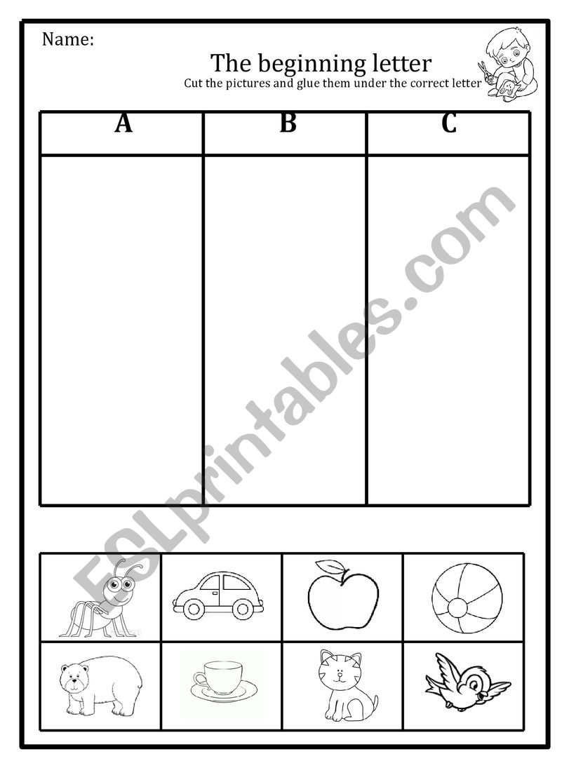 A B and C (revisal) worksheet