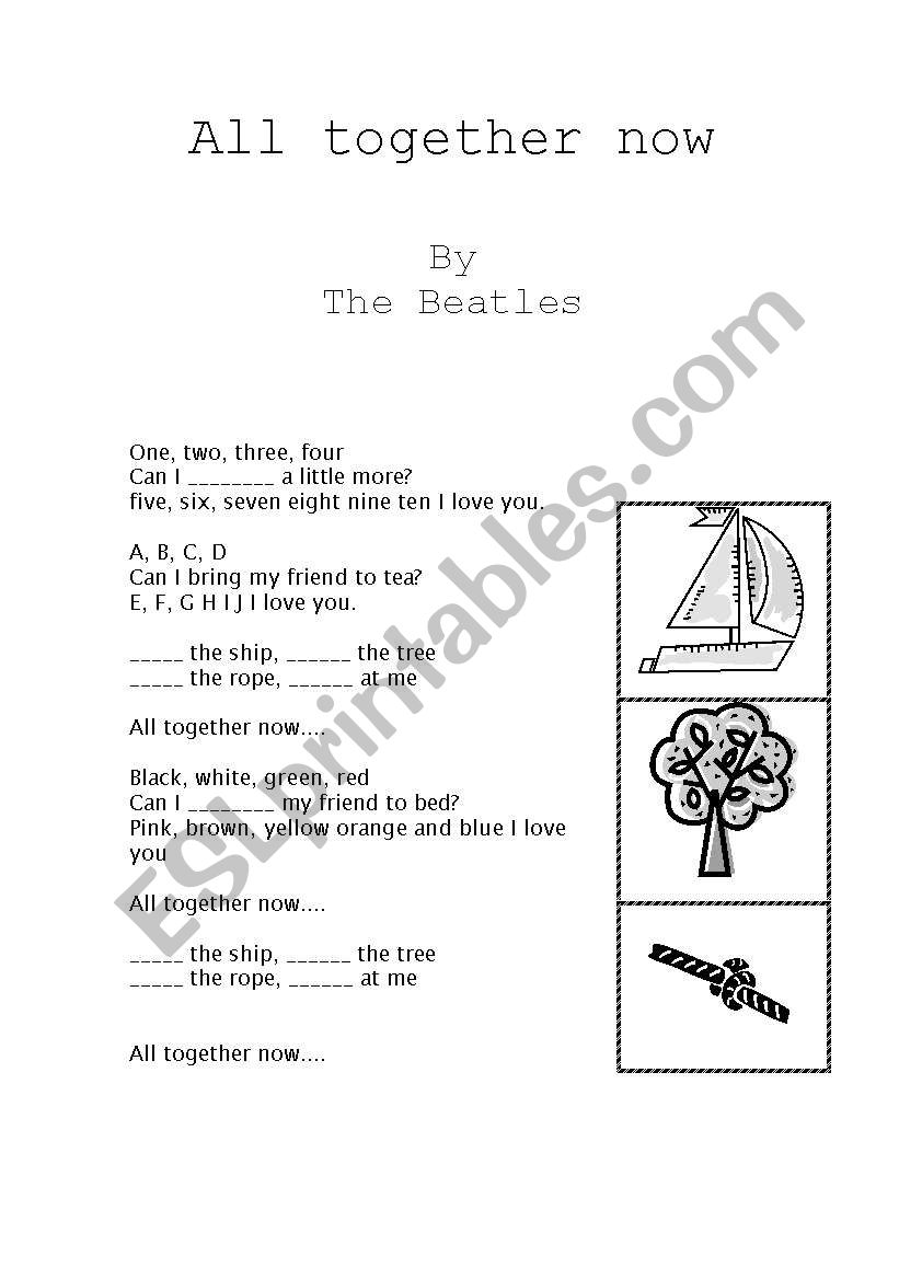 all together now worksheet