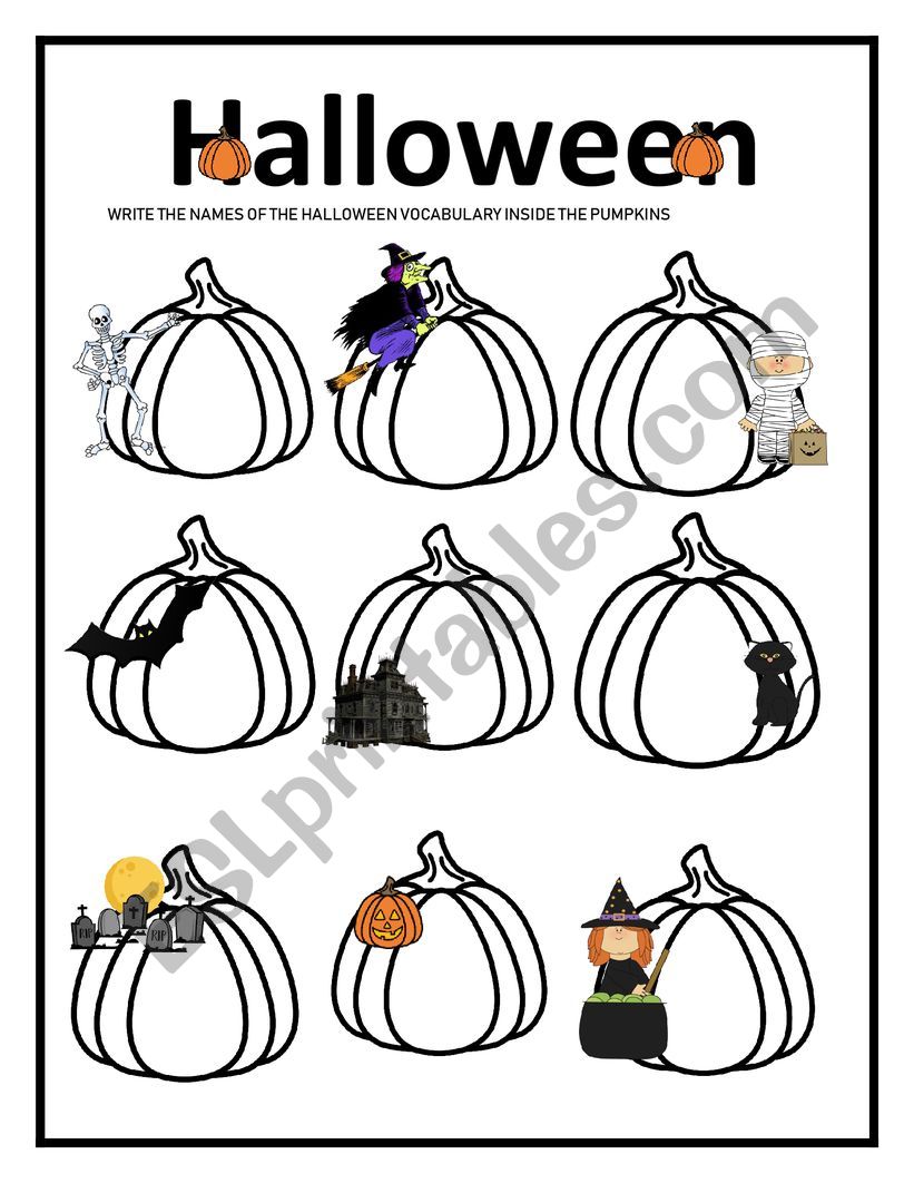 Halloween Vocabulary and Spelling