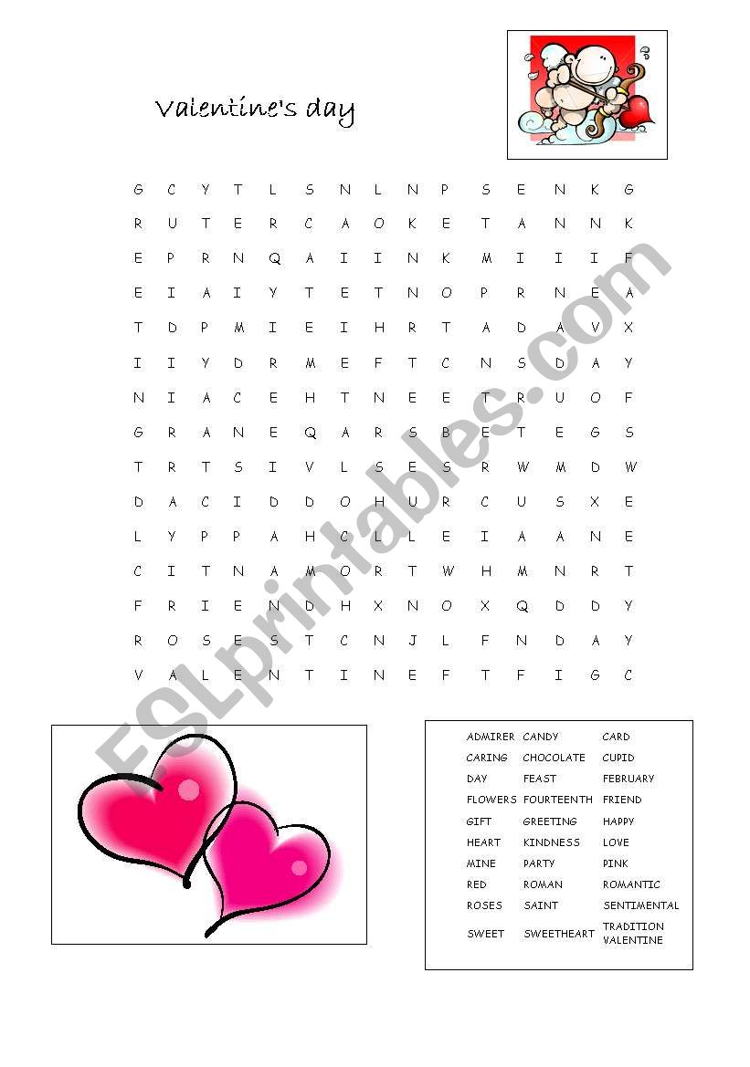 Valentines Day worksheet