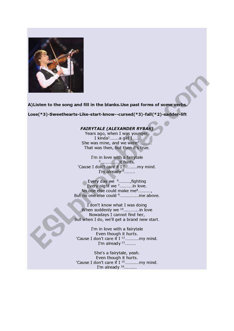 Listen to the SONG-Fairy Tale(Alexander Rybak)
