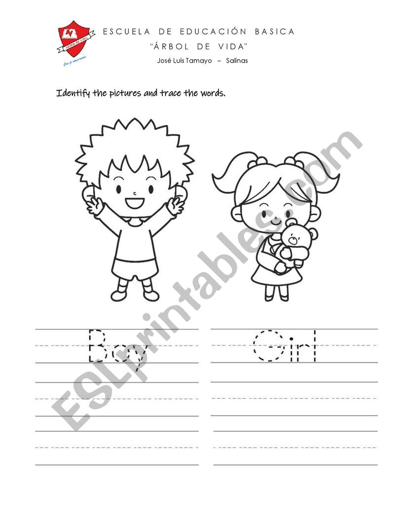 HE OR SHE worksheet