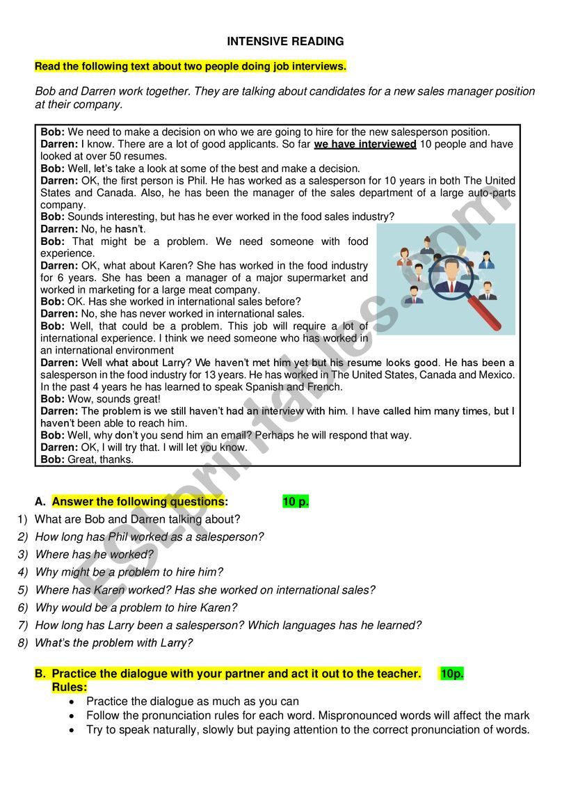 Intensive Reading Present Perfect